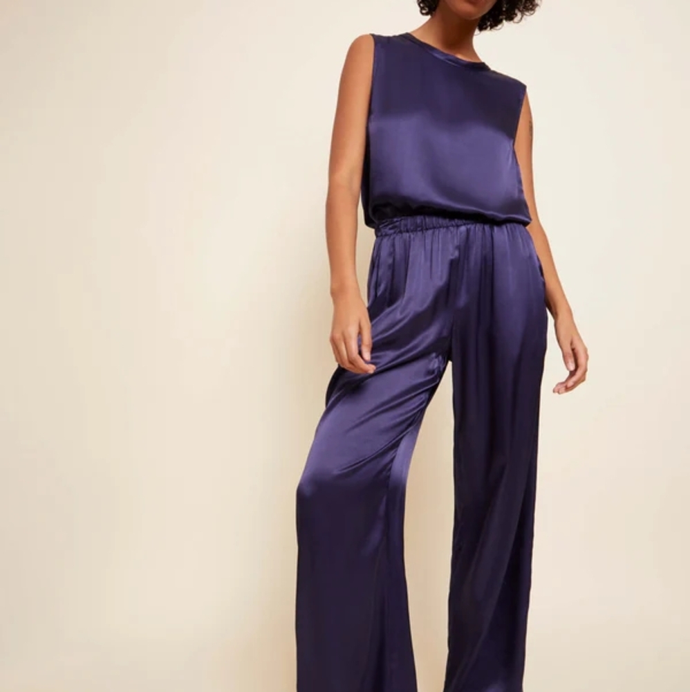 *New* Nation LTD Riviera Straight Leg Satin-like Pull-on Pant - Size M